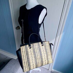 Michael Kors Selma Snakeskin Print Leather Tote, Crossbody — Structured Satchel